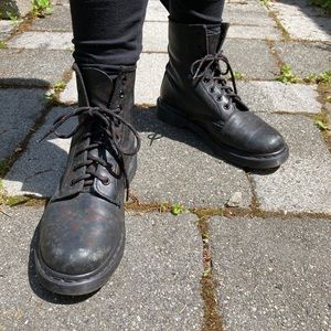 Black Floral Doc Martens